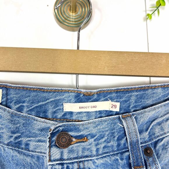 Levi’s Baggy Dad Jeans Womens Distressed light Blue 29 Ripped Wide Leg vintage - Picture 6 of 16